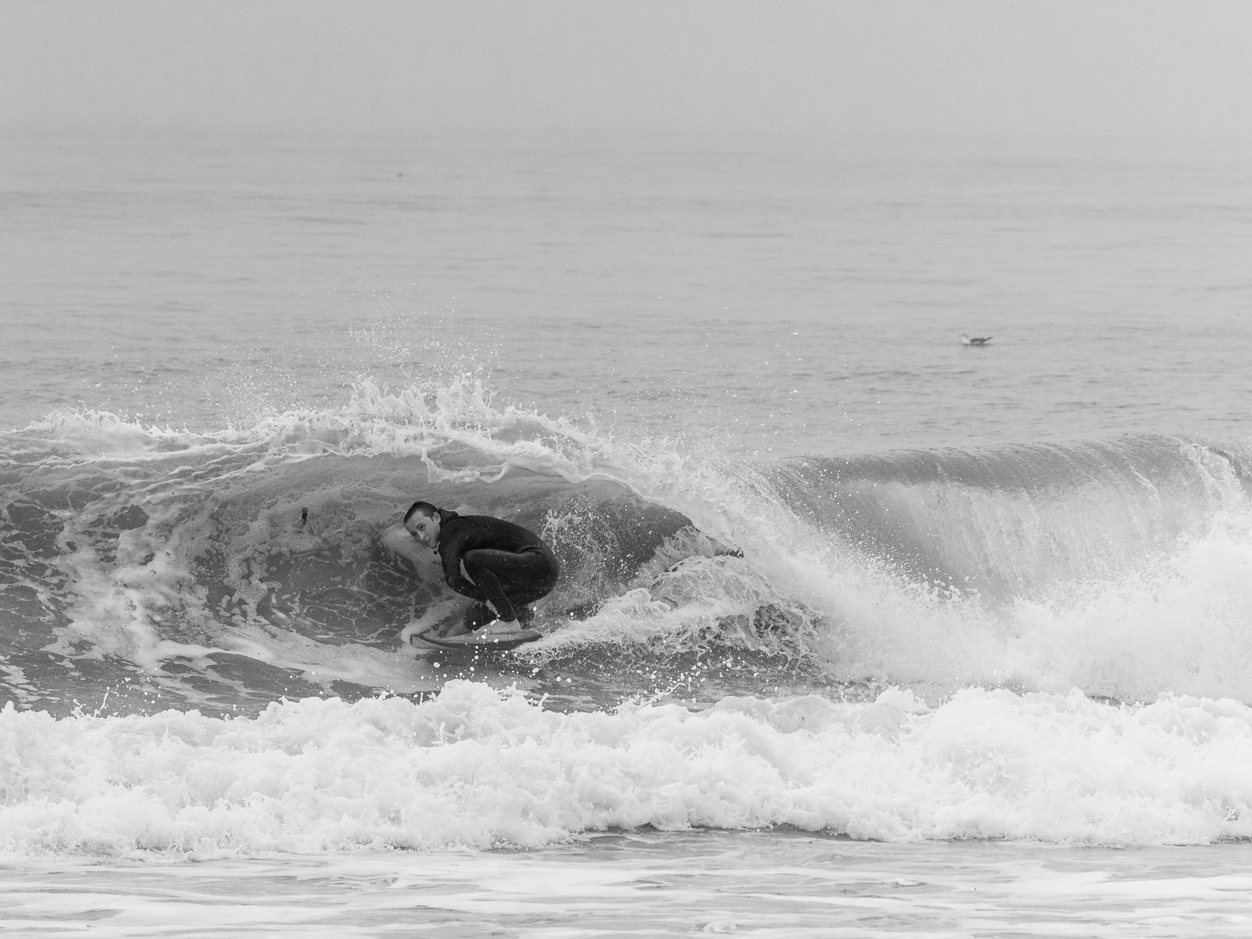 Curl Image of a man surfing being himself